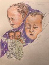 This is life with Alzheimer_s - drawing of the twins Sarah Isabel and Michael Benjamin